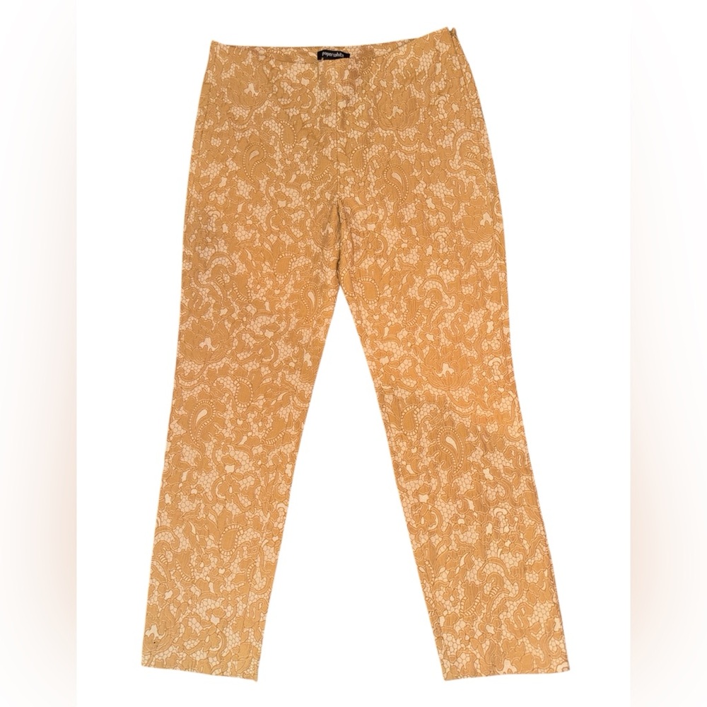Paperwhite Tan Lace Ankle Pants – Size 10 - Picture 2 of 7